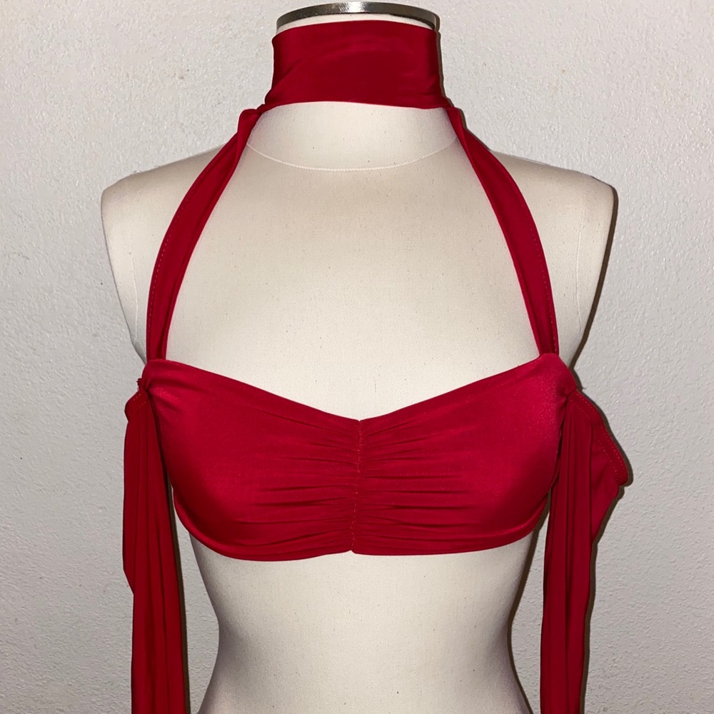 Red crop top